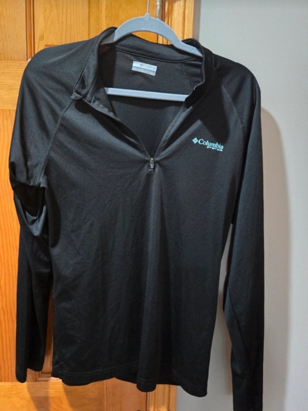 Columbia Black Long-Sleeve Quarter-Zip PFG